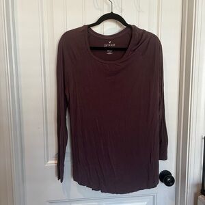 American Eagle Outfitters Soft & Sexy Long Sleeve Tee - Plum